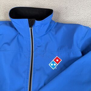 DOMINO'S Gear Pizza Jacket Men L Blue Embroidered Employee Uniform Reflective